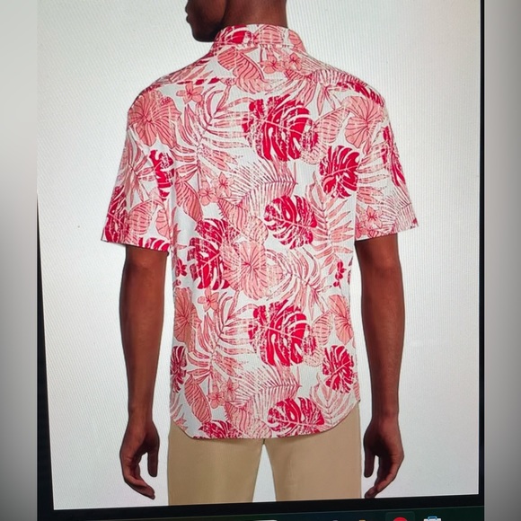 Cremieux Blue Label Sunset Tropical Skies Printed Short Sleeve Shirt NWT - Picture 4 of 9